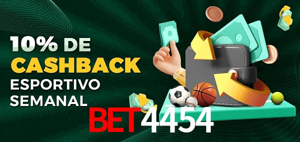 10% de bônus de cashback na Bet4454